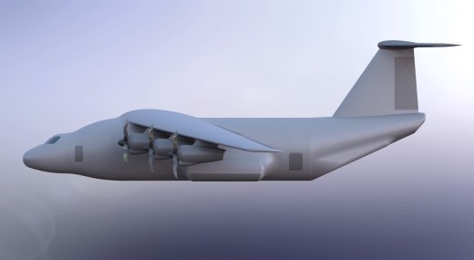 A 480 L大飞机造型3D图纸 STEP格式缩略图